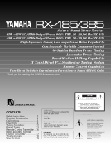 Yamaha RX-385 User manual