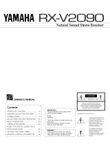 Yamaha RX-V2090 User manual