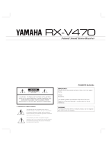 Yamaha RX-V470 User manual