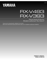 Yamaha RX-V493 Owner's manual