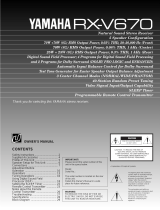 Yamaha RX-V670 User manual