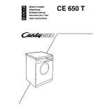 Candy CE 650 T Owner's manual