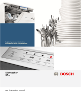 Bosch Dishwasher integrated 45 stainless steel User manual