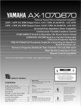 Yamaha AX-1070/870 User manual