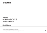 Yamaha HTR-6072 Owner's manual