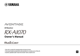 Yamaha RX-A1070 Owner's manual