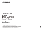 Yamaha RX-A780 Owner's manual