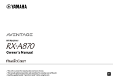 Yamaha RX-A870 Owner's manual