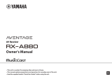 Yamaha RX-A880 Owner's manual