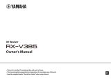 Yamaha RX-V385 Owner's manual