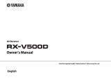 Yamaha RXV500DB Owner's manual