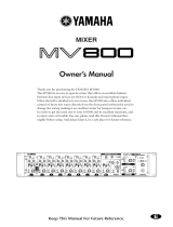 Yamaha MV800 User manual