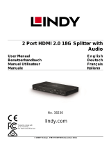 Lindy 2 Port HDMI 18G Splitter User manual