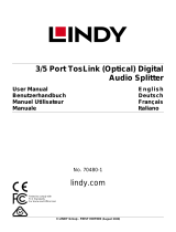 Lindy 3 Port TosLink (Optical) Digital Audio Splitter User manual