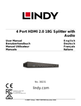 Lindy 4 Port HDMI 18G Splitter User manual