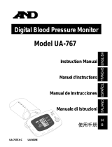 A&D Blood Pressure Monitor UA-767 User manual
