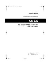 Optimus Clock Radio CR-320 User manual