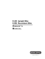 StarTrac E Series Recumbent E-RB Owner's manual