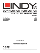 Lindy 100m 4 Port USB 2.0 Cat.5 Extender User manual