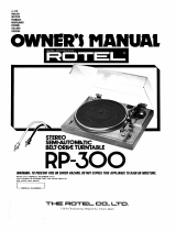 Rotel RP-300 Owner's manual