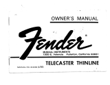 Fender classic series 72 telecaster thinline Owner's manual