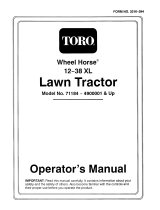 Toro 12-38XL Lawn Tractor User manual