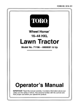 Toro 16-44HXL Lawn Tractor User manual