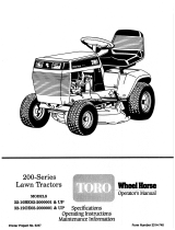 Toro 212-H Tractor User manual
