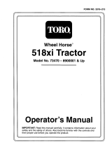 Toro 518xi Garden Tractor User manual