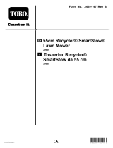 Toro 55cm Recycler SmartStow Lawn Mower User manual