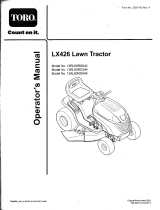 Toro LX426 Lawn Tractor User manual