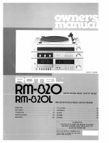 Rotel RM-820L Owner's manual