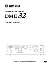 Yamaha DME 32 Owner's manual