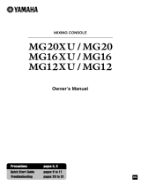 Yamaha MG12XU 12 Channel Stereo USB Mixer Owner's manual