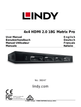 Lindy 4x4 HDMI 2.0 18G Matrix Switch Pro User manual