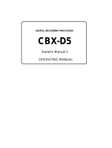Yamaha CBX-D5 User manual