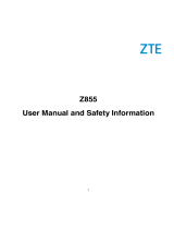 ZTE Z855 User manual