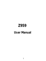 ZTE Z959 User manual