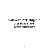 ZTE Solavei Origin User manual