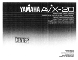 Yamaha AVX-20 Owner's manual