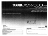 Yamaha AVX-500 Owner's manual