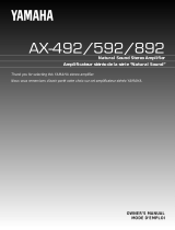 Yamaha AX-892 User manual