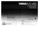 Yamaha M-45 Owner's manual