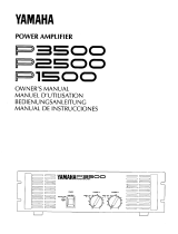 Yamaha P2500 Owner's manual