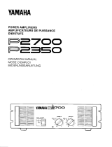 Yamaha P2700 Owner's manual