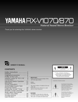 Yamaha RX-V870 User manual