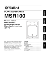 Yamaha MSR100 User manual