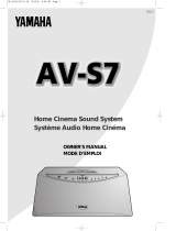 Yamaha AVS7 Owner's manual