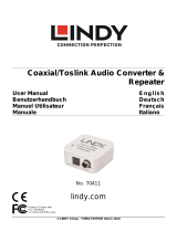 Lindy TosLink (Optical) and Coaxial Bi-directional Converter User manual