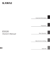 Kawai ES520 Owner's manual